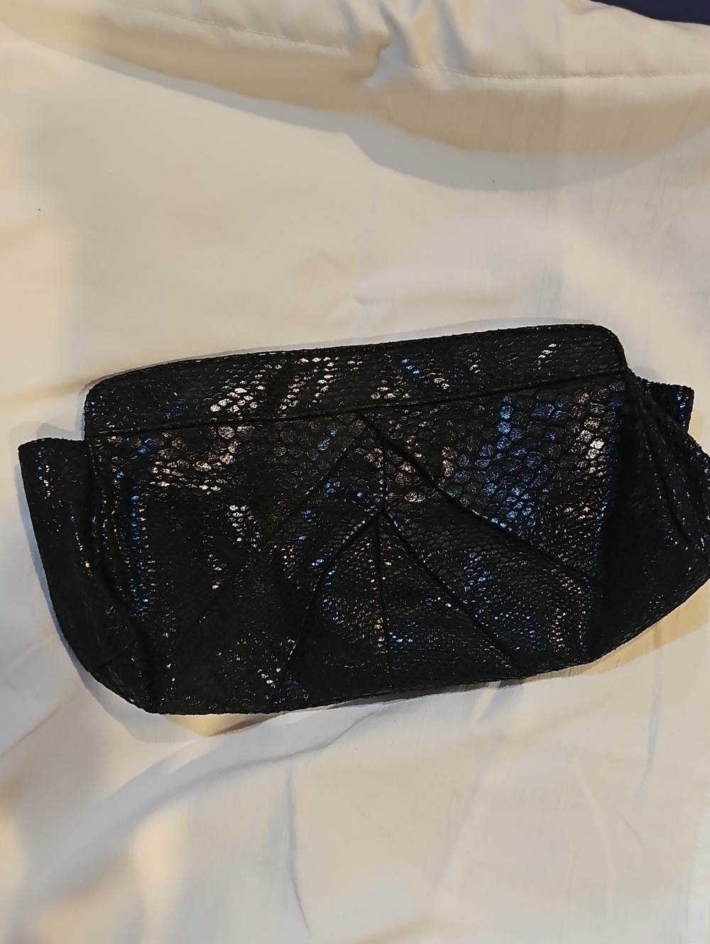 Call It Spring Black Textured Evening Clutch - Unbranded
